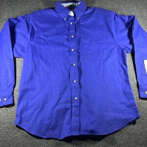 Vintage NWT Circle R Classic Western Shirt Women Large Blue Made USA